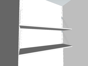 Shelves for storage cupboard